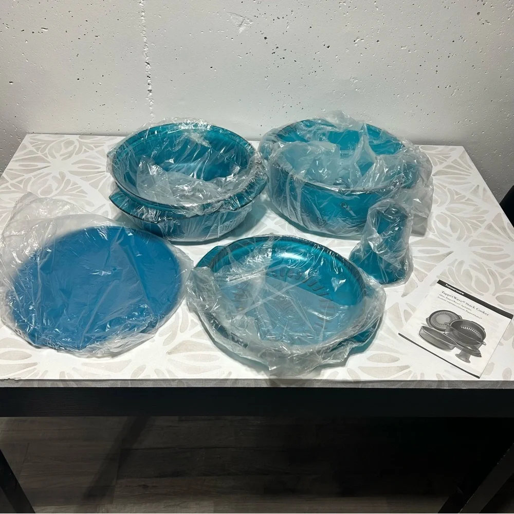 Tupperware Teal TupperWave Stack Cooker Set